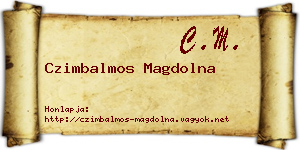Czimbalmos Magdolna névjegykártya