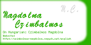 magdolna czimbalmos business card